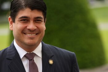 El presidente de Costa Rica,