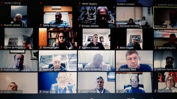 Algunos de los directivos participantes,