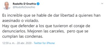 La publicación que realizó el