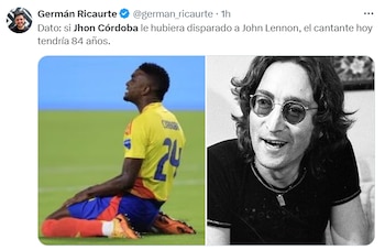 Jhon Córdoba fue blanco de críticas por su mala puntería contra Bolivia - crédito @german_ricaurte/X