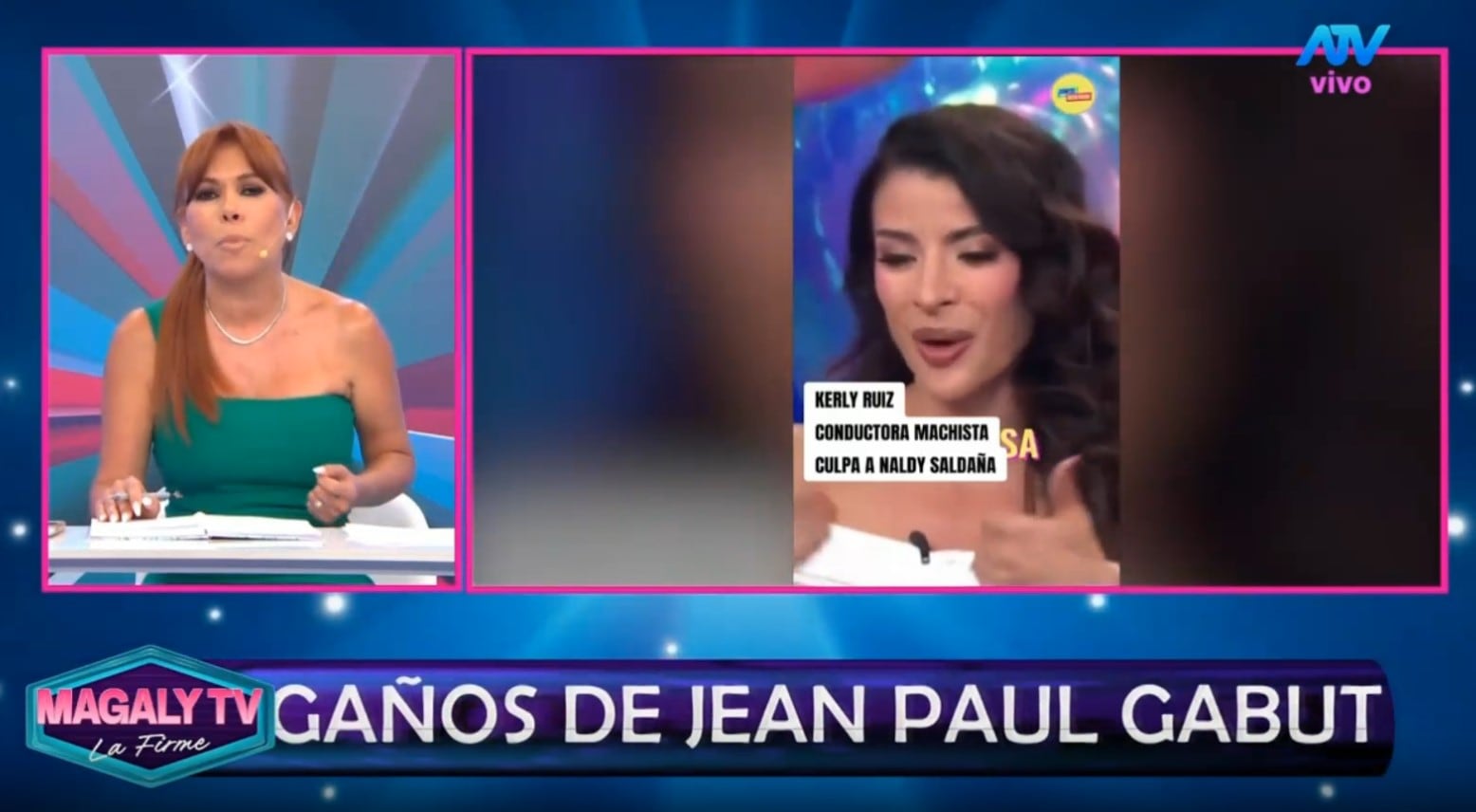 Kerly Ruiz llama “amante despechada” a Naldy Saldaña y Magaly Medina responde: “Increíble ver esto”. Captura: Magaly TV La Firme.