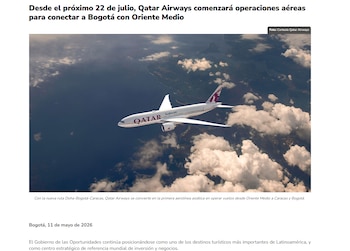 Qatar Airways - crédito Presidencia