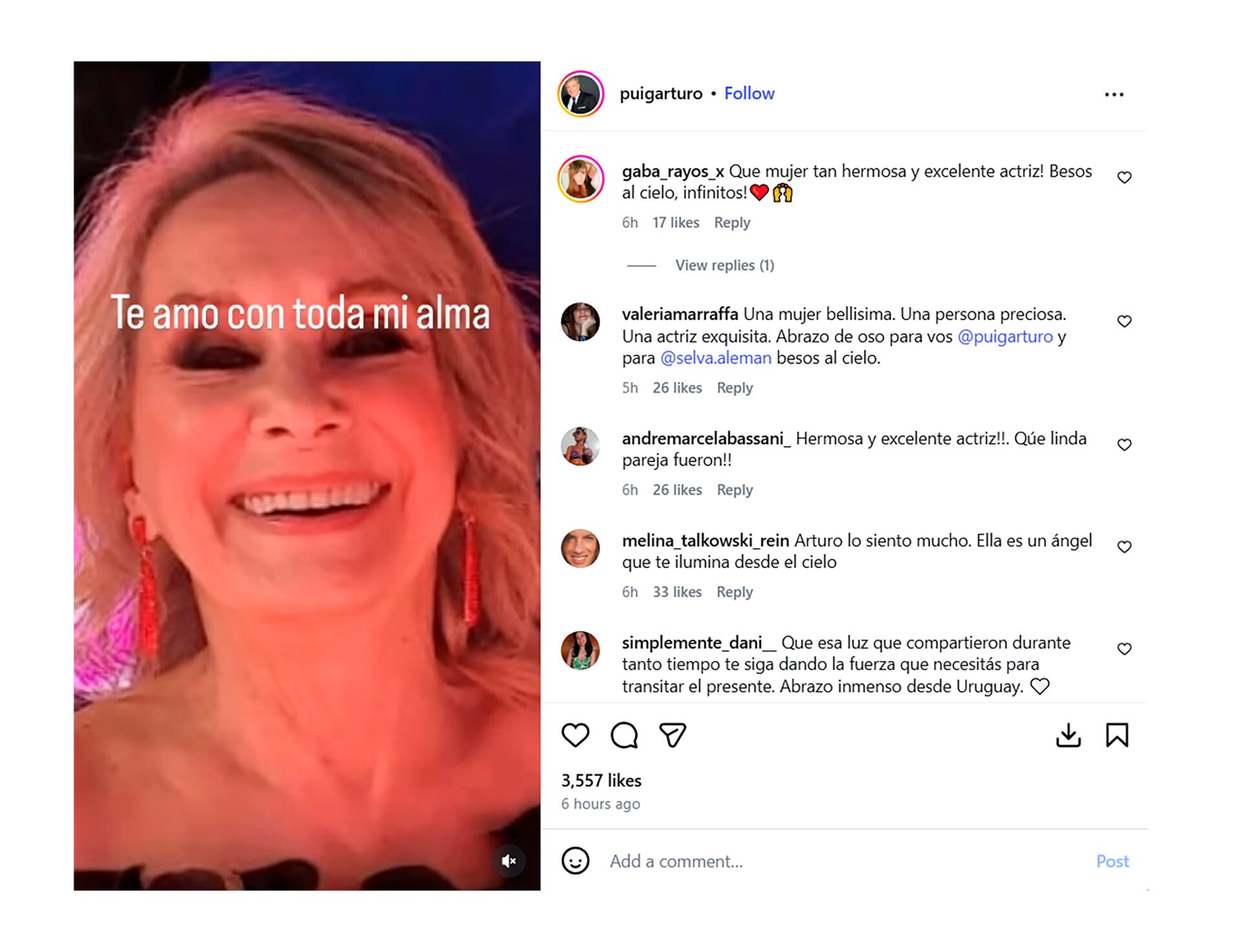 Arturo Puig homenajea a Selva Alemán en su cumpleaños 82: "Te amo con toda mi alma" — image 4