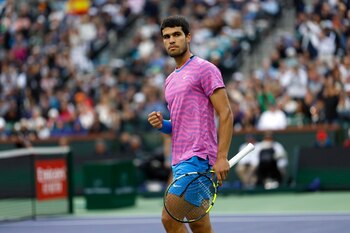 Carlos Alcaraz tras ganar un