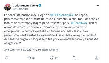 El comentarista dio detalles de