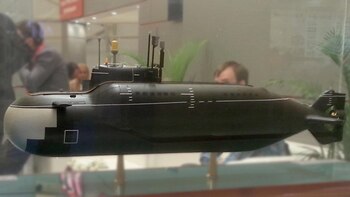 Maqueta de los minisubmarinos