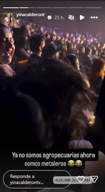 Yina Calderón asistió junto a