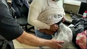 La detenida viajaba en un