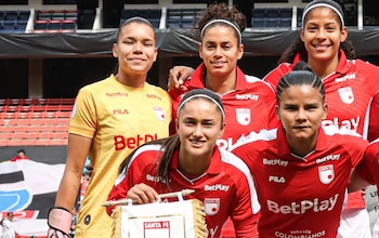 Katherine Valbuena es una de las capitanas de Independiente Santa Fe en la Copa Libertadores 2026 - crédito @santafeleonas/Instagram