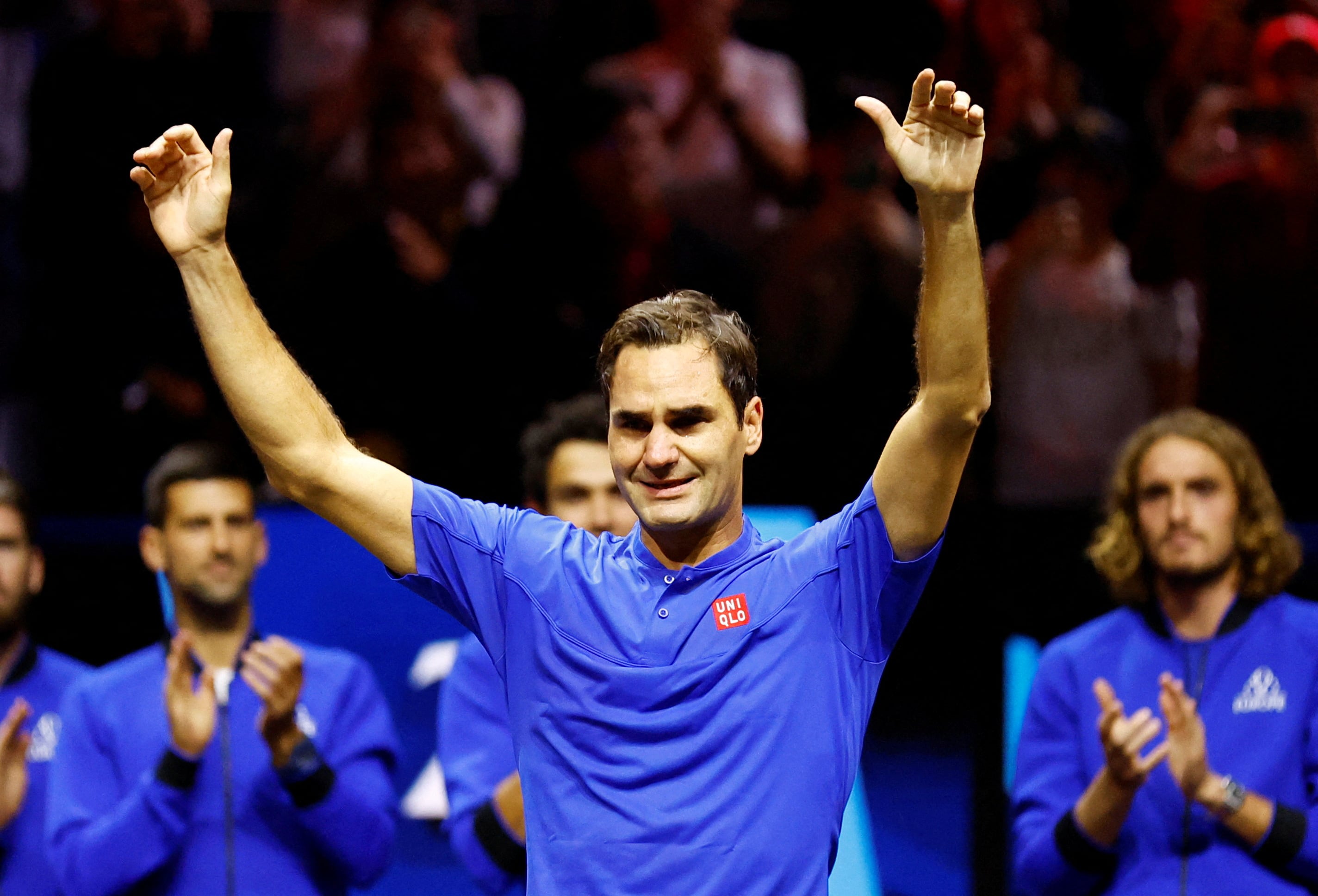 La decisión de Roger Federer de retirarse en la Laver Cup de Londres estuvo motivada por su deseo de no estar solo en ese momento clave (REUTERS)