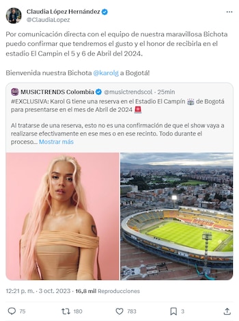 'La Bichota' llegará a la