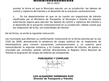 Con la circular se le