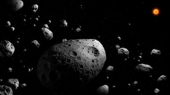 Un asteroide gigante que gira