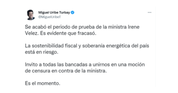 Miguel Uribe pidió la renuncia
