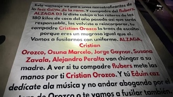 El mensaje estuvo dirigido principalmente contra integrantes de la FESC y mencionó por nombre a diversos funcionarios y elementos de seguridad. (Crédito de imagen: Especial)