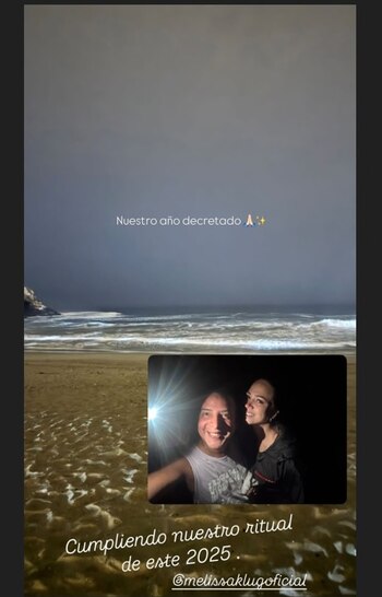 Melissa Klug y su Año Nuevo 2025. IG
