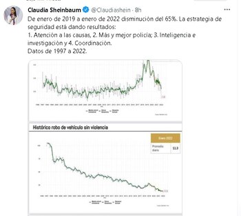 La mandataria local reiteró la