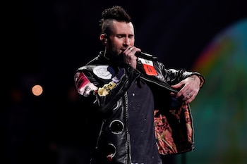 Adam Levine, vocalista de la banda estadounidense Maroon 5, en una fotografía de archivo de su gira en 2020 por tierras mexicanas. EFE/Alberto Valdés