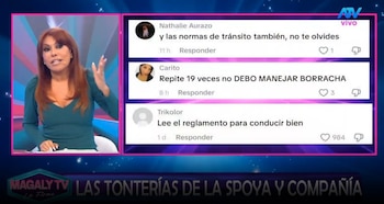 Magaly Medina atacou Laura Spoya e leu as mensagens que inundaram sua rede: “É muito legal”. Captação: Magaly TV La Firme.