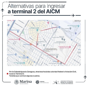Segunda ruta alterna para llegar