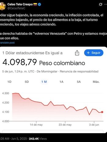 El mensaje sobre indicadores económicos
