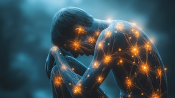 Imagen de una personas con fibromialgia generada con IA (Adobe Stock)