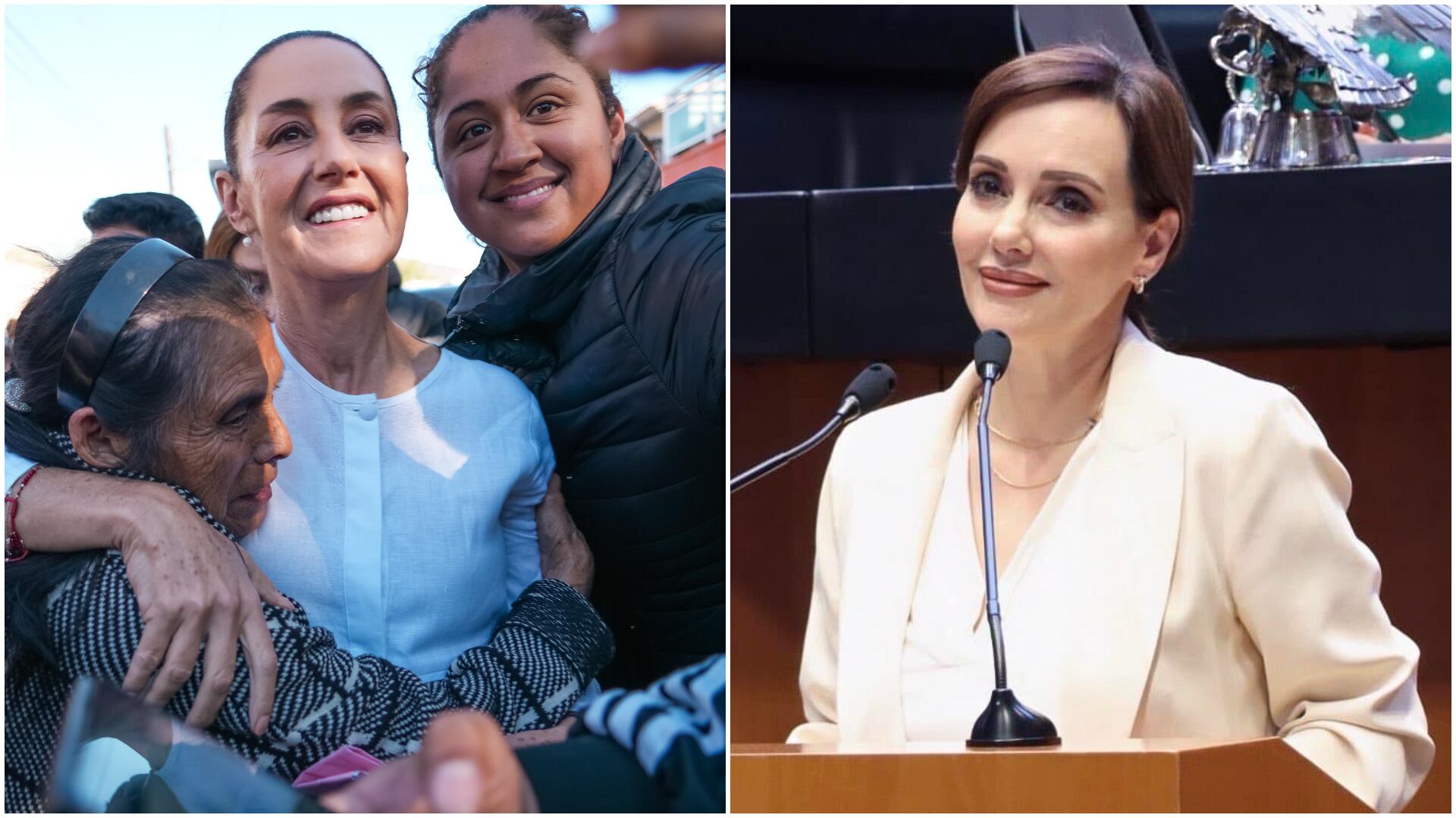 Claudia Sheinbaum se manifiesta en contra del conflicto entre Lilly Téllez y Noroña. (Presidencia / Facebook Lilly Téllez)