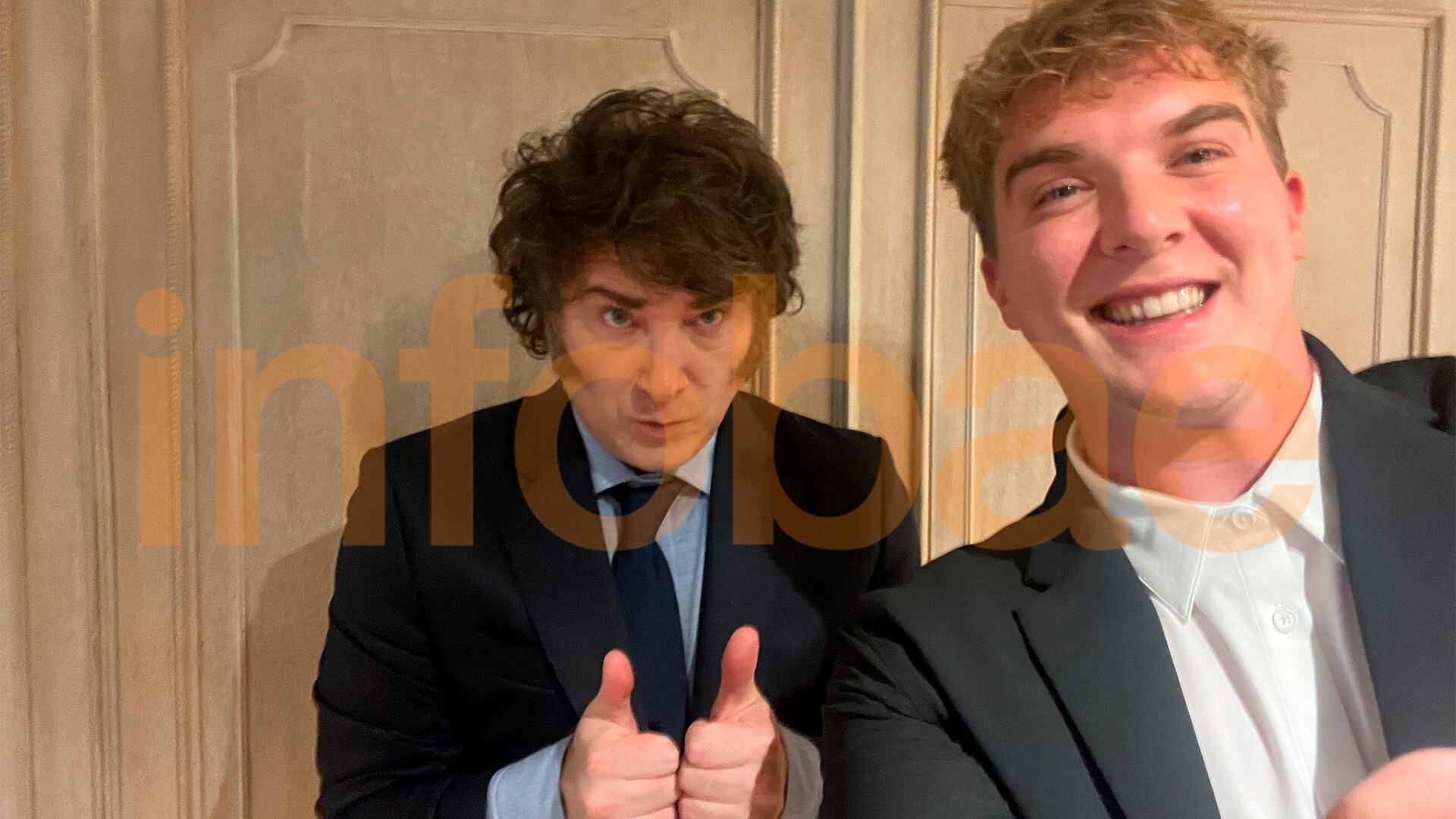 Milei junto a Hayden Davis