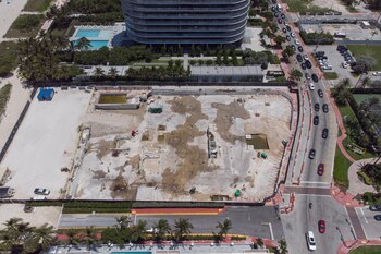 Vista area del terreno donde