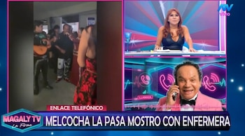 Melcochita habla en vivo sobre la joven que acompaña sus noches de salsa. Captura: Magaly TV La Firme.