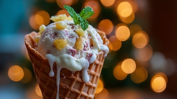 El helado de ponche navideño