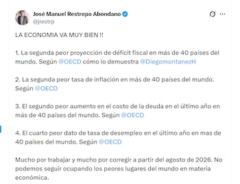 El economista José Manuel Restrepo