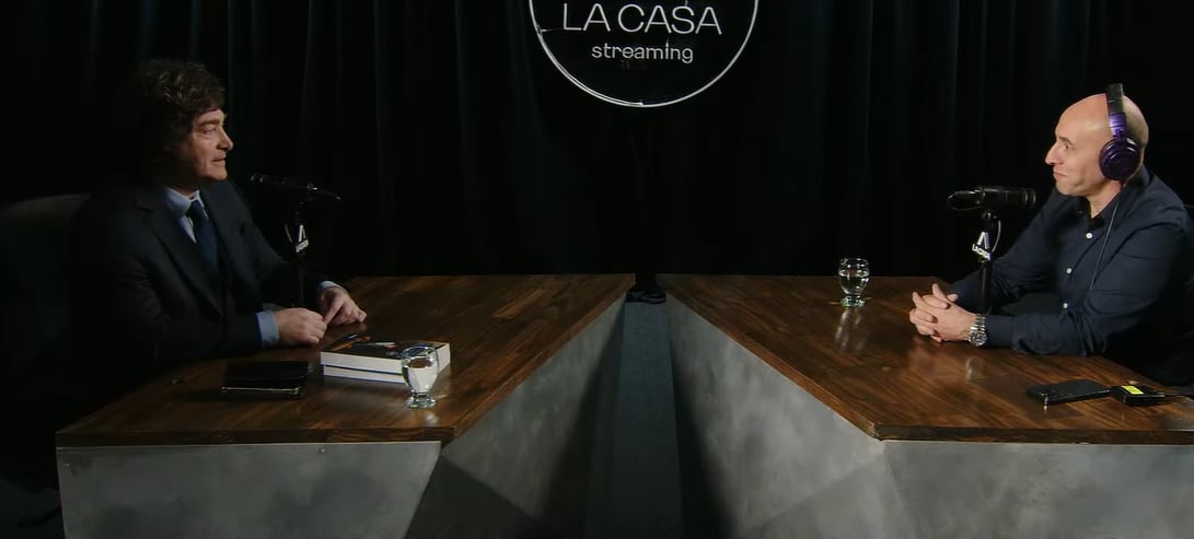 Javier Milei en La Casa Streaming