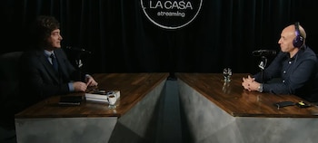 Javier Milei en La Casa Streaming