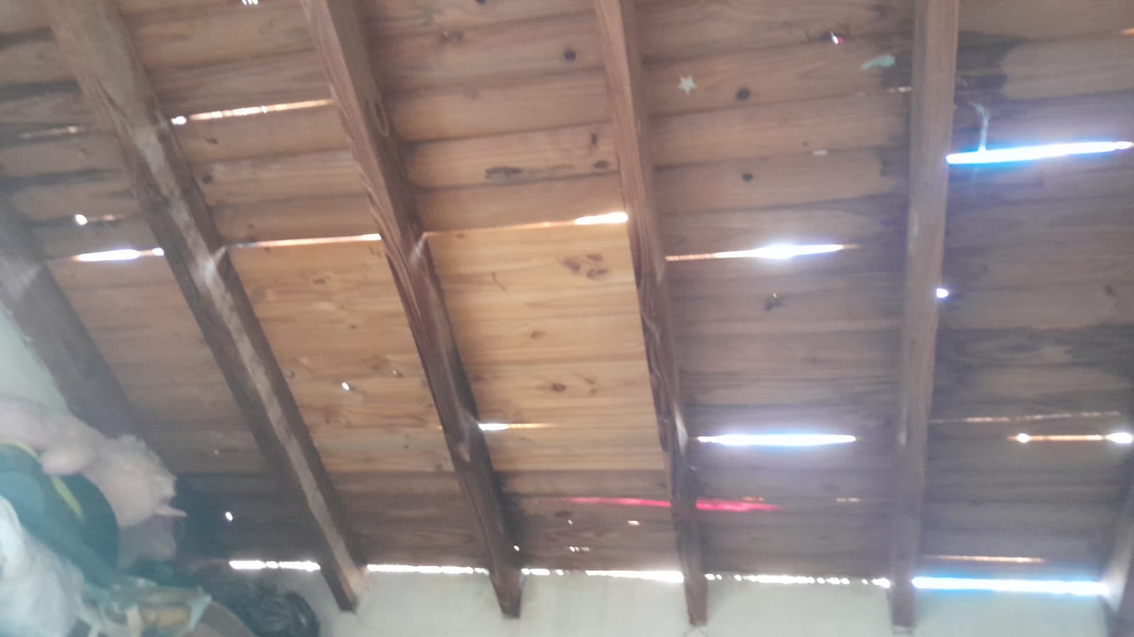 El techo de una de las habitaciones