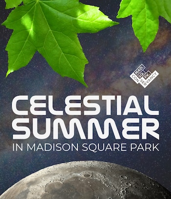 La inauguración del árbol lunar en Madison Square Park coincidió con el aniversario del Apolo 11 e incluyó actividades gratuitas de ciencia y observación solar
