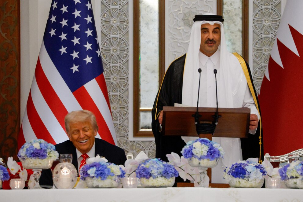 Qatar's PM Defends Luxury Jet Gift to Trump Qatar's prime minister, Sheikh Mohammed Bin Abdulrahman Al-Thani