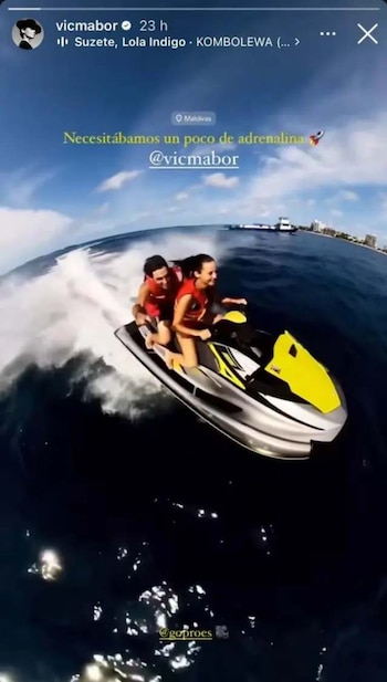 Daniel Illescas y Victoria Federica en una publicación de Instagram (@vicmabor)