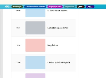 Programación especial de ATV por Semana Santa.