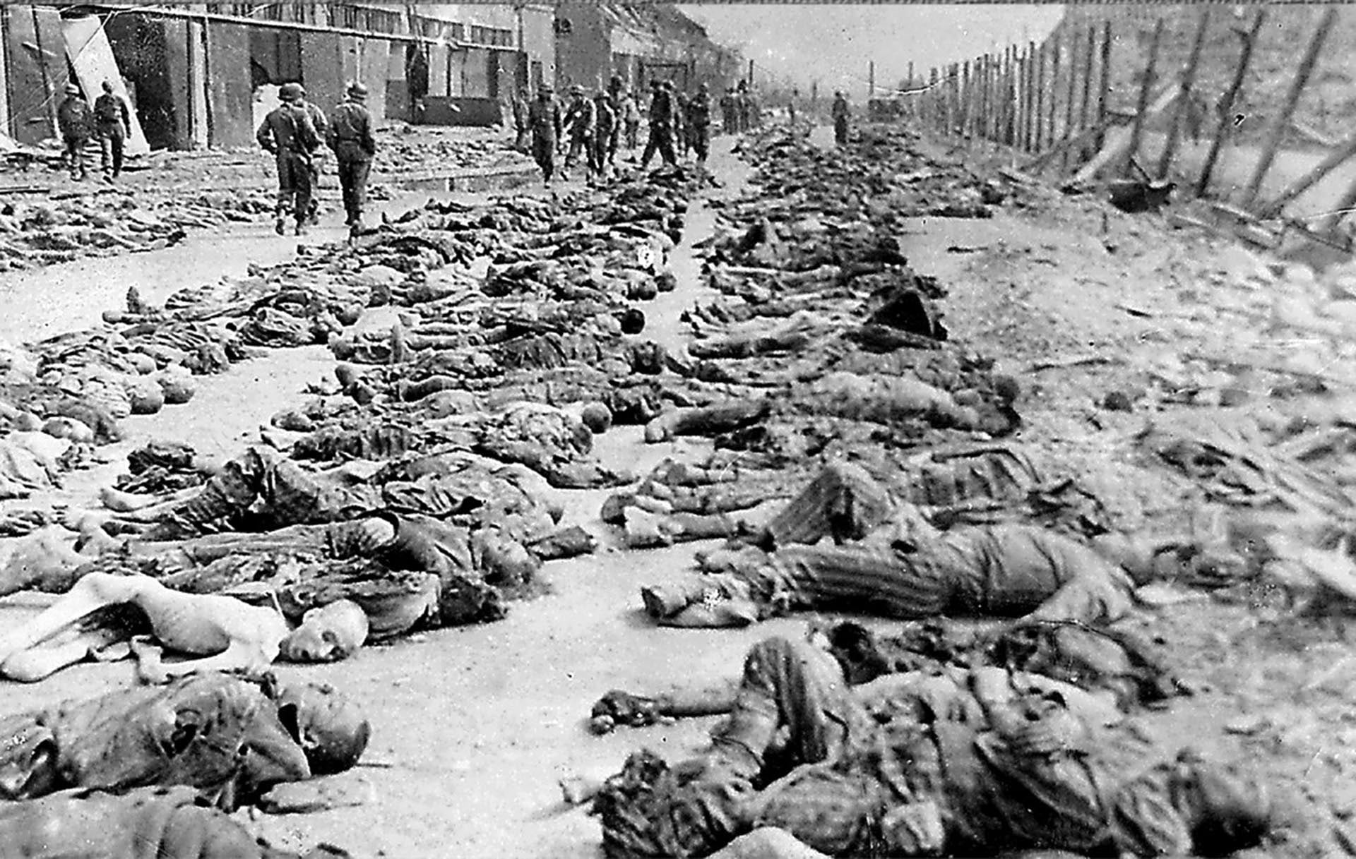 Cuerpos de perdonas judías asesinadas en un campo de concentración. (Archivo SHOA)