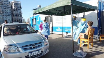 En la playa Brava se