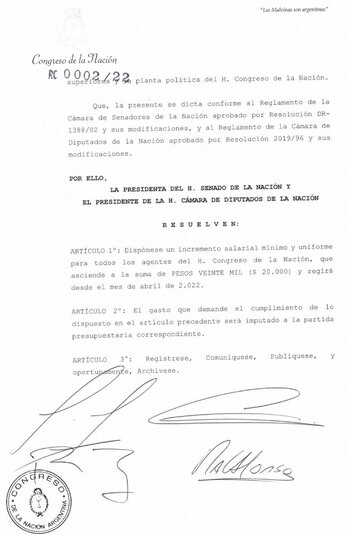 El documento que confirma el