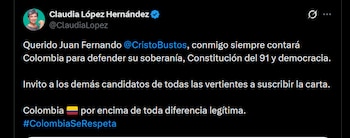 Respuesta de Claudia López a
