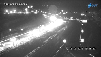 Fotografía de la A-5 en los kilómetros afectados (DGT)