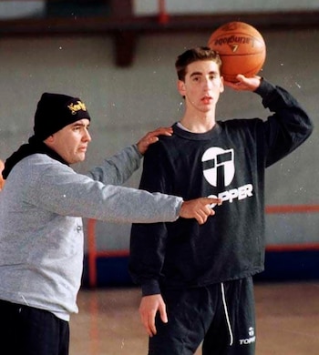 Guillermo Vecchio con un juvenil