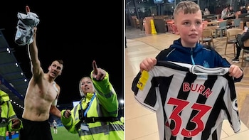 La pelea menos esperada: una abuela y un niño lucharon por una camiseta del Newcastle
