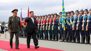 Kim Jong-un fue recibido con