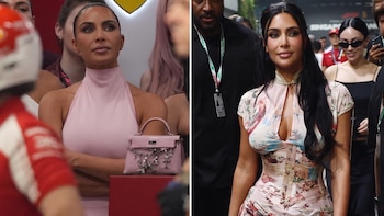 Kim Kardashian deslumbró en el Gran Premio de Singapur: así lució transparencias y piezas de archivo
