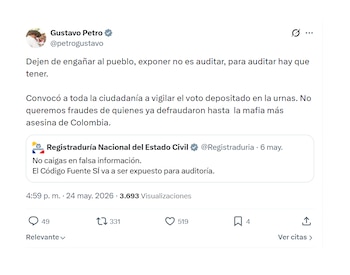 Gustavo Petro y sus pullas a la Registraduría