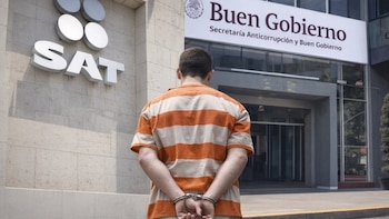 Buen Gobierno informa que se cumplió una orden de aprehensión contra un trabajador del SAT por presunto enriquecimiento ilícito